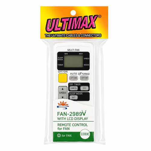 FAN-2989V Universal Remote Control for Ceiling Fan