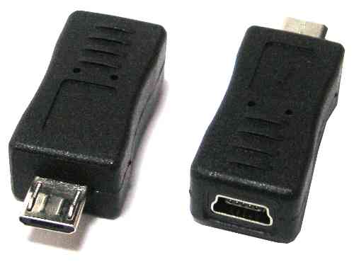 Mini USB Jack to Micro USB Plug