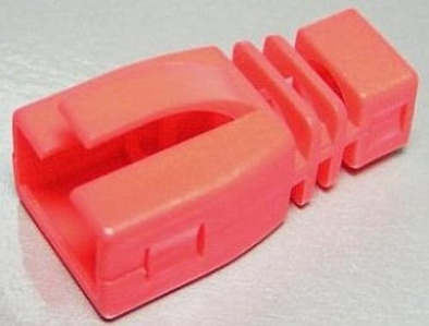 RJ45 Cable Boot Clip Type Red