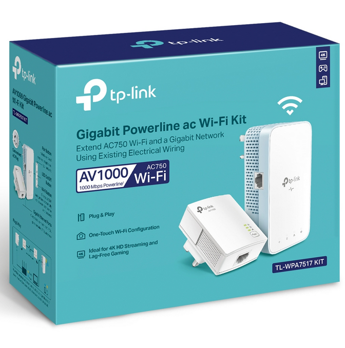 TP Link AV1000 Gigabit Powerline AC Wi-Fi Kit