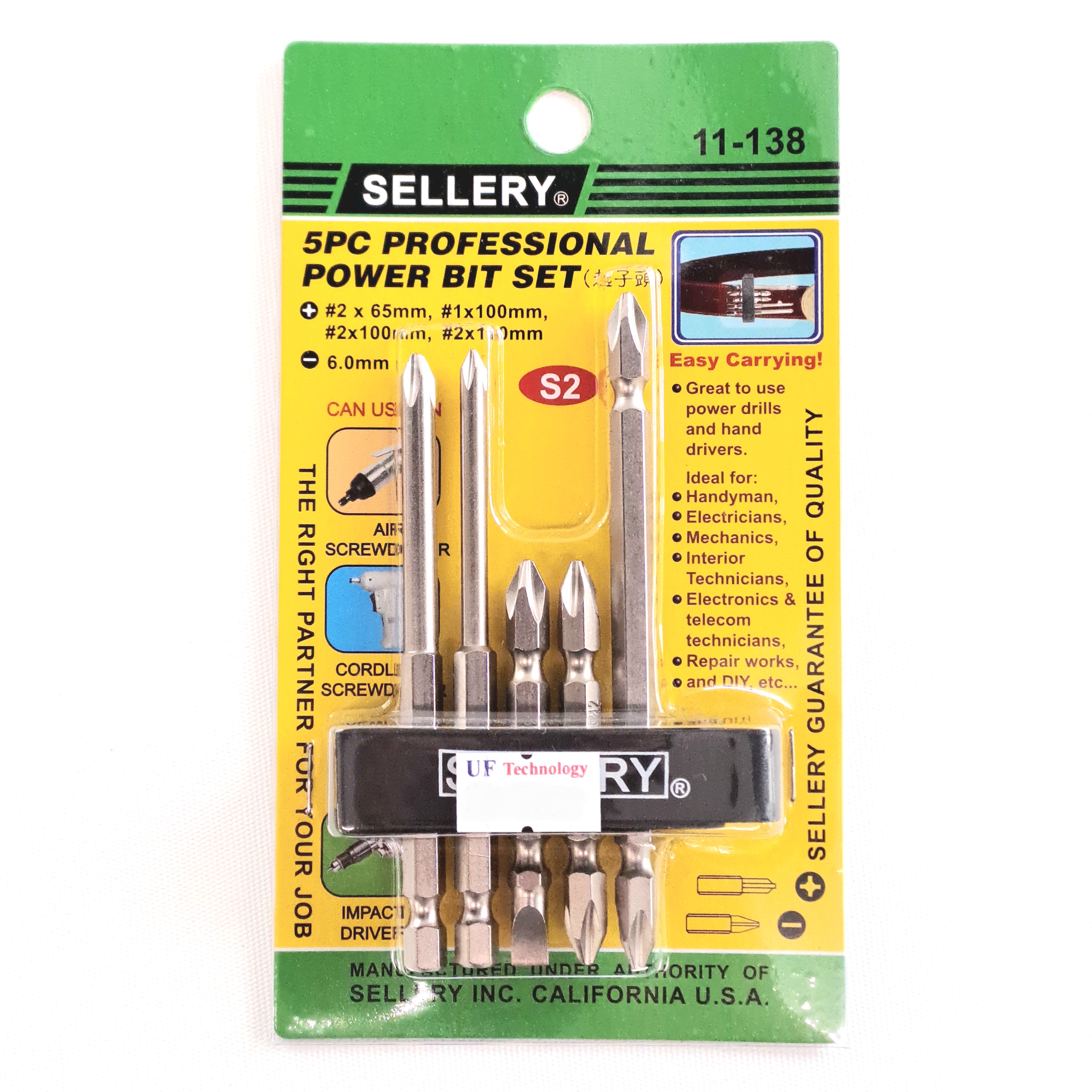 Sellery 11-138 5pc Double End Bits