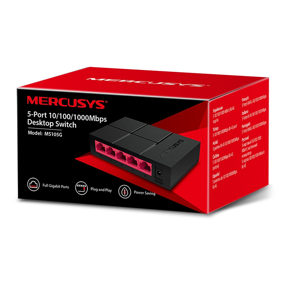 Mercusys 5-Port 10/100/1,000 Mbps Desktop Switch