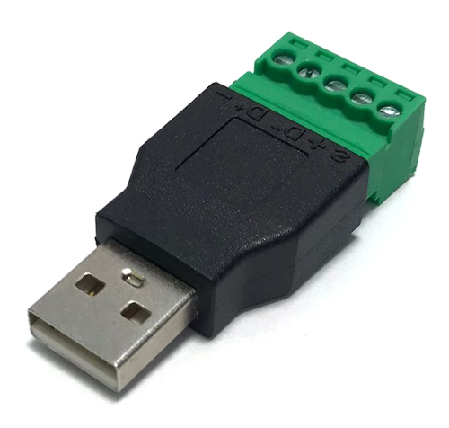 USB2.0 A Plug 5 Way Screw Terminal