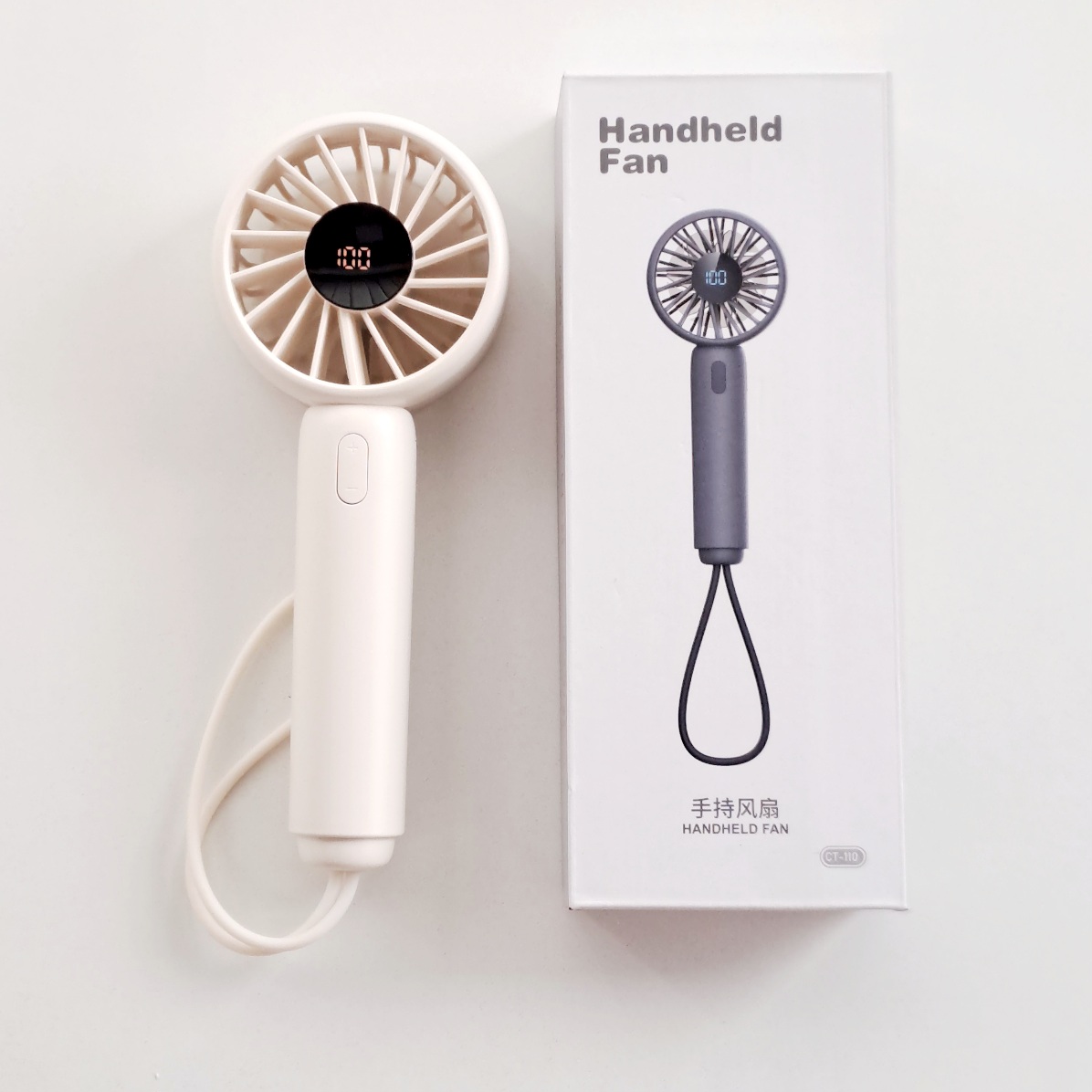 Silent Handheld Fan with Strap