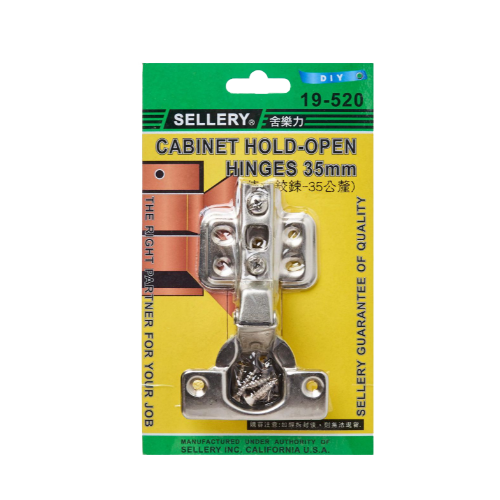 Sellery 19-520 Cabinet Hold-open Hinges 35mm w/Screws