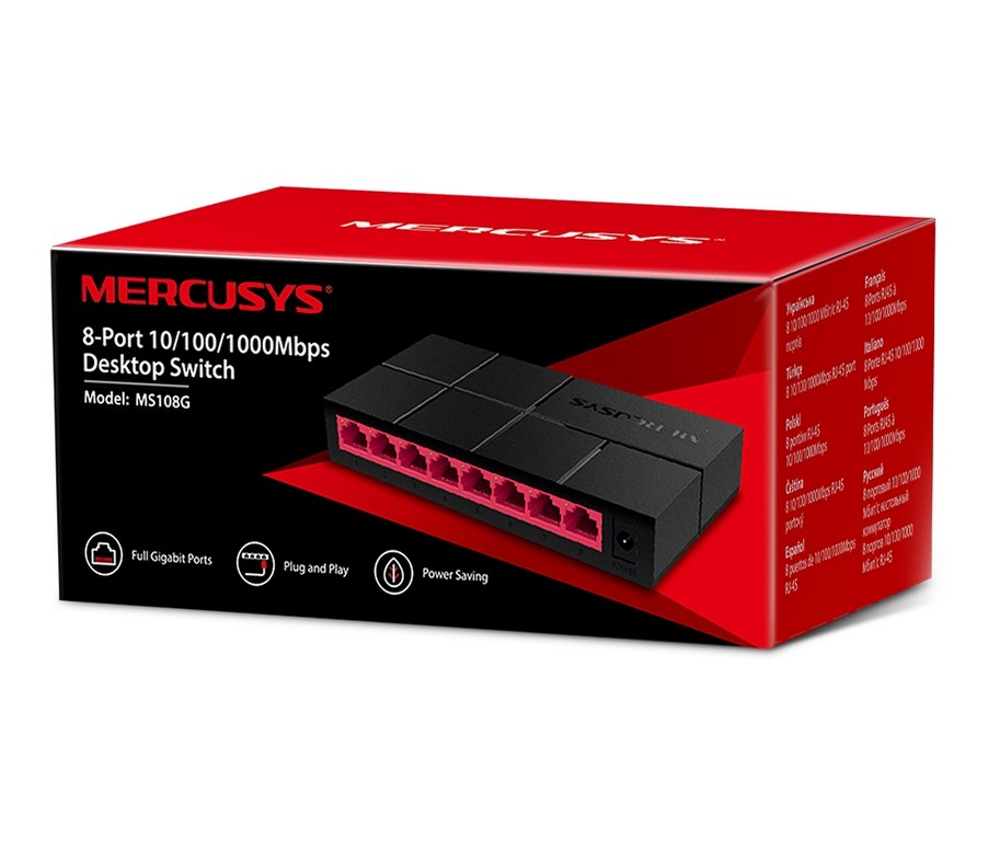 Mercusys 8-Port 10/100/1,000 Mbps Desktop Switch