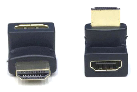 HDMI 4K Plug to Jack Adaptor R/A 270 Degrees