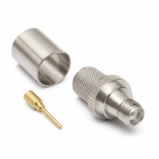 SMA Jack Crimp LMR400 Silver