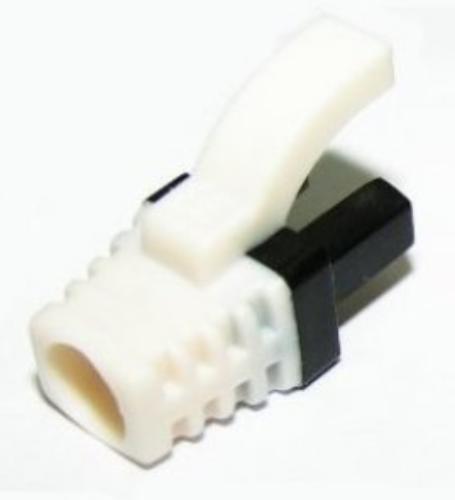 RJ45 Cable Boot Hook Type Black and White