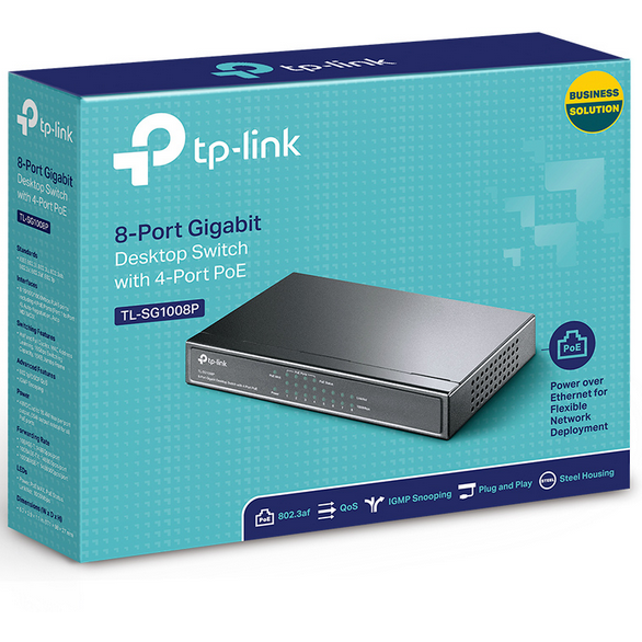 TP Link 8-Port Gigabit Desktop Switch with 4-Port PoE