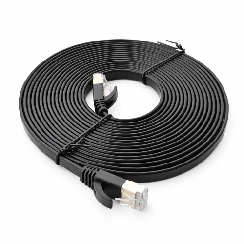 Cat 7 SSTP Flat Black 5m