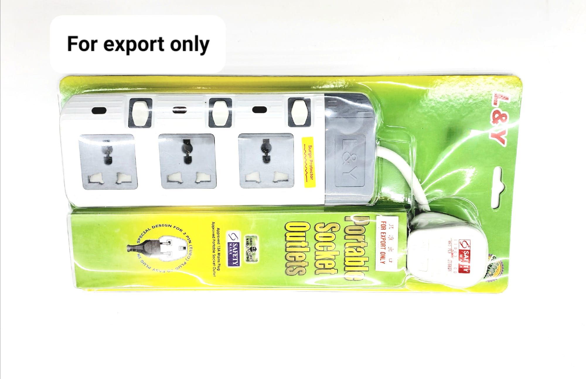 8123-3M L&Y 3 Way 3pin Multi Socket Outlet (for export only) 