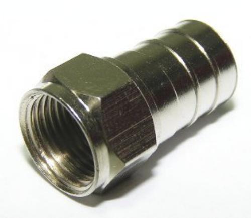 F Plug Crimp with Attached Grip Ring RG6 
