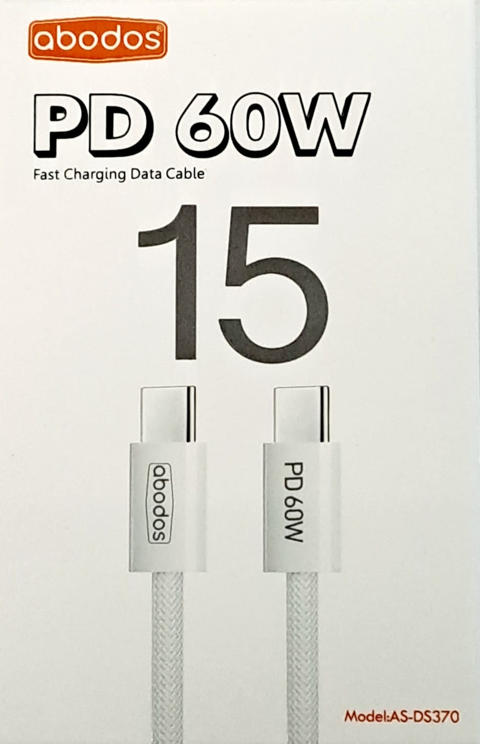 AS-DS370 abodos iPhone 15 PD 60W Quick Charge Cable 1m          