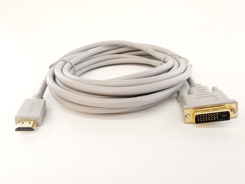 HDMI to DVI 24+1 M/M Cable Silver 5m