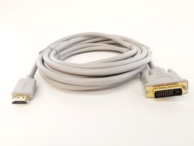 HDMI to DVI 24+1 M/M Cable Silver 5m