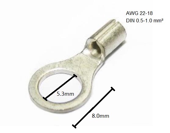 RNB1.25-5S Non-Insulated Ring Terminals