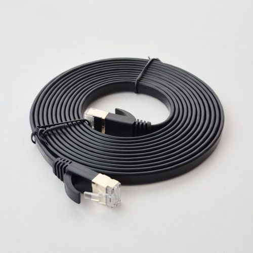 Cat 7 SSTP Flat Black 3m