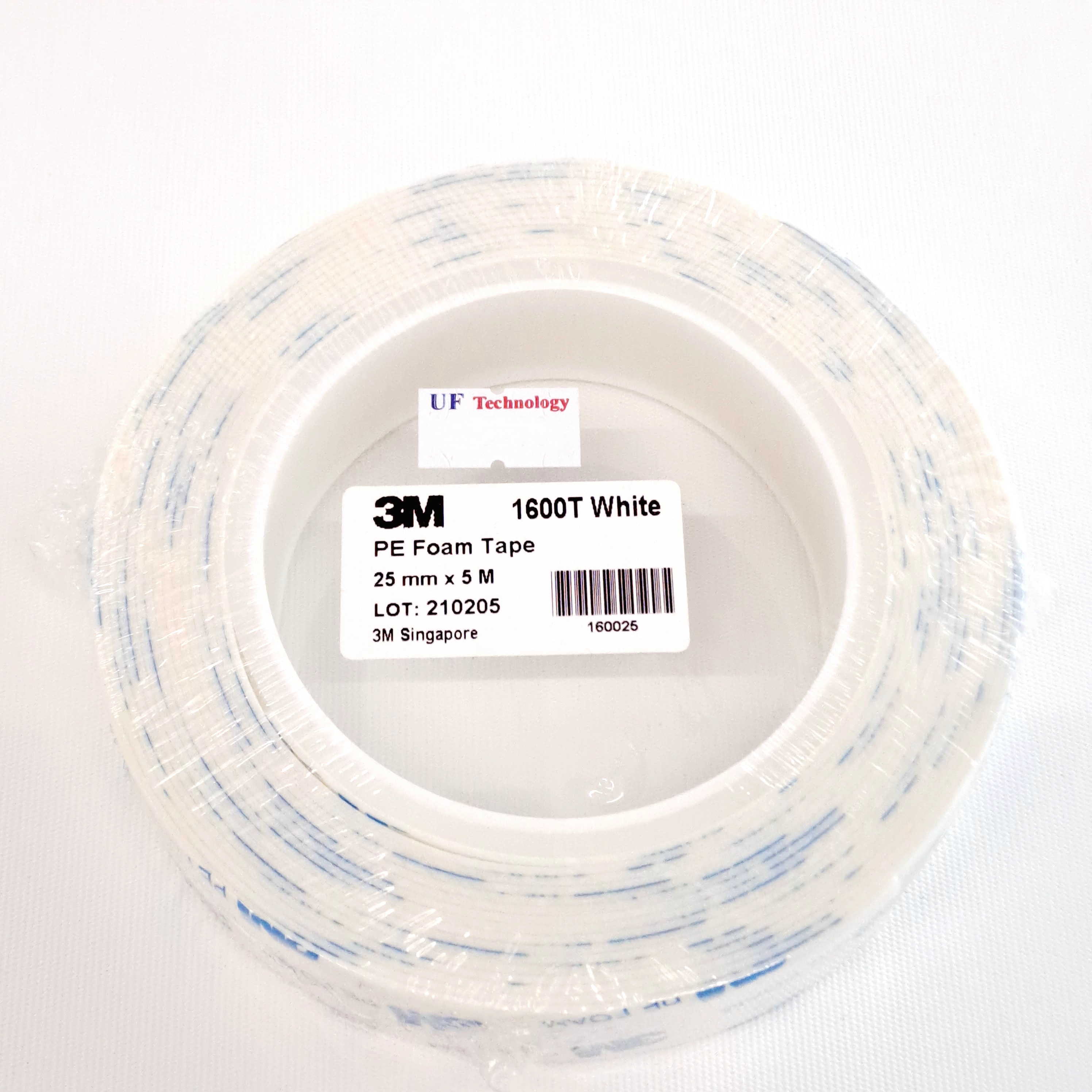 3M 1600 Foam Tape White 25mm x 5mm