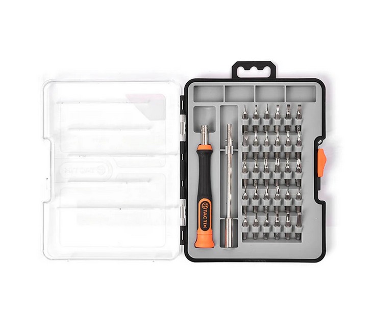 TACTIX 32pc Precision Screwdriver Bit Box Set