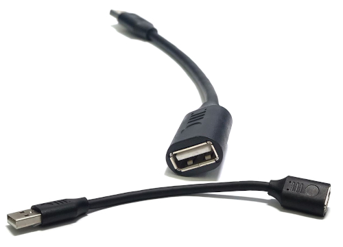 USB 2.0 A Male (STRAIGHT Angle) to A Female extension cable L:0.15m