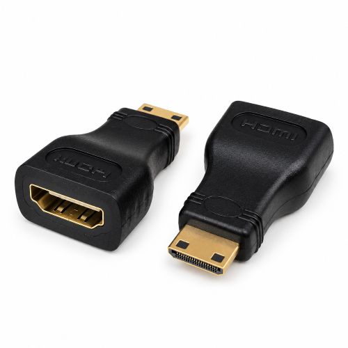 Mini HDMI Male (Type-C) to HDMI Female (Type-A) Compact Adaptor 