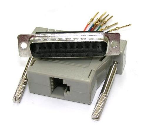 Modular 8P8C To D-Sub 25 Pin Plug Adaptor