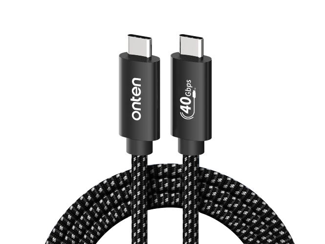 onten USB4 & Thunderbolt 4 Data Charging Cable 8K 100W 40Gbps Braided 1m