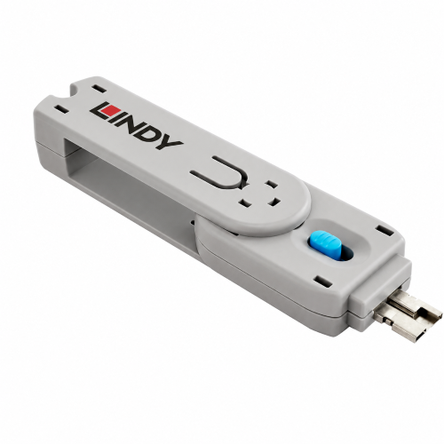Lindy USB Type A Port Blocker Key Blue