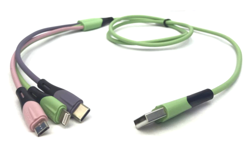 3 in 1 (Lightning, Type C, Micro USB) USB Charging Cable 1m