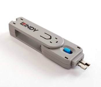 Lindy USB Type A Port Blocker Key Blue