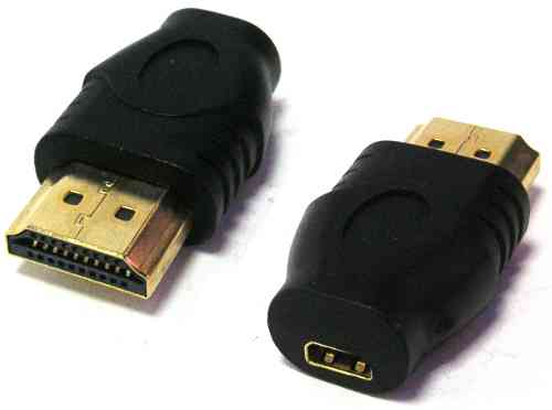 HDMI type D Jack to A Plug (Micro HDMI Female to HDMI Male) Adaptor 