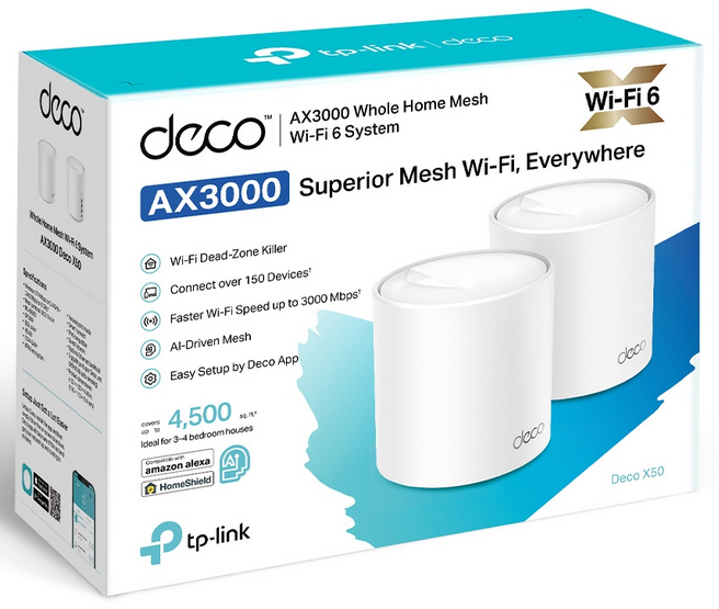 TP Link AX3000 Whole Home Mesh WiFi 6 Unit