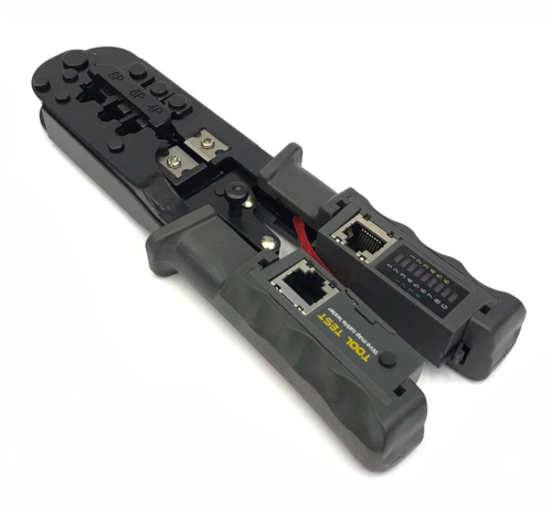 Modular Plug Tester & Crimping Tool for 4/6/8P