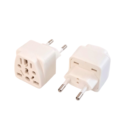 WY-9C-1 2 Round Pin AC Power Adaptor White (Europe)