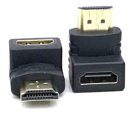 HDMI 4K Plug to Jack Adaptor R/A 90 Degrees