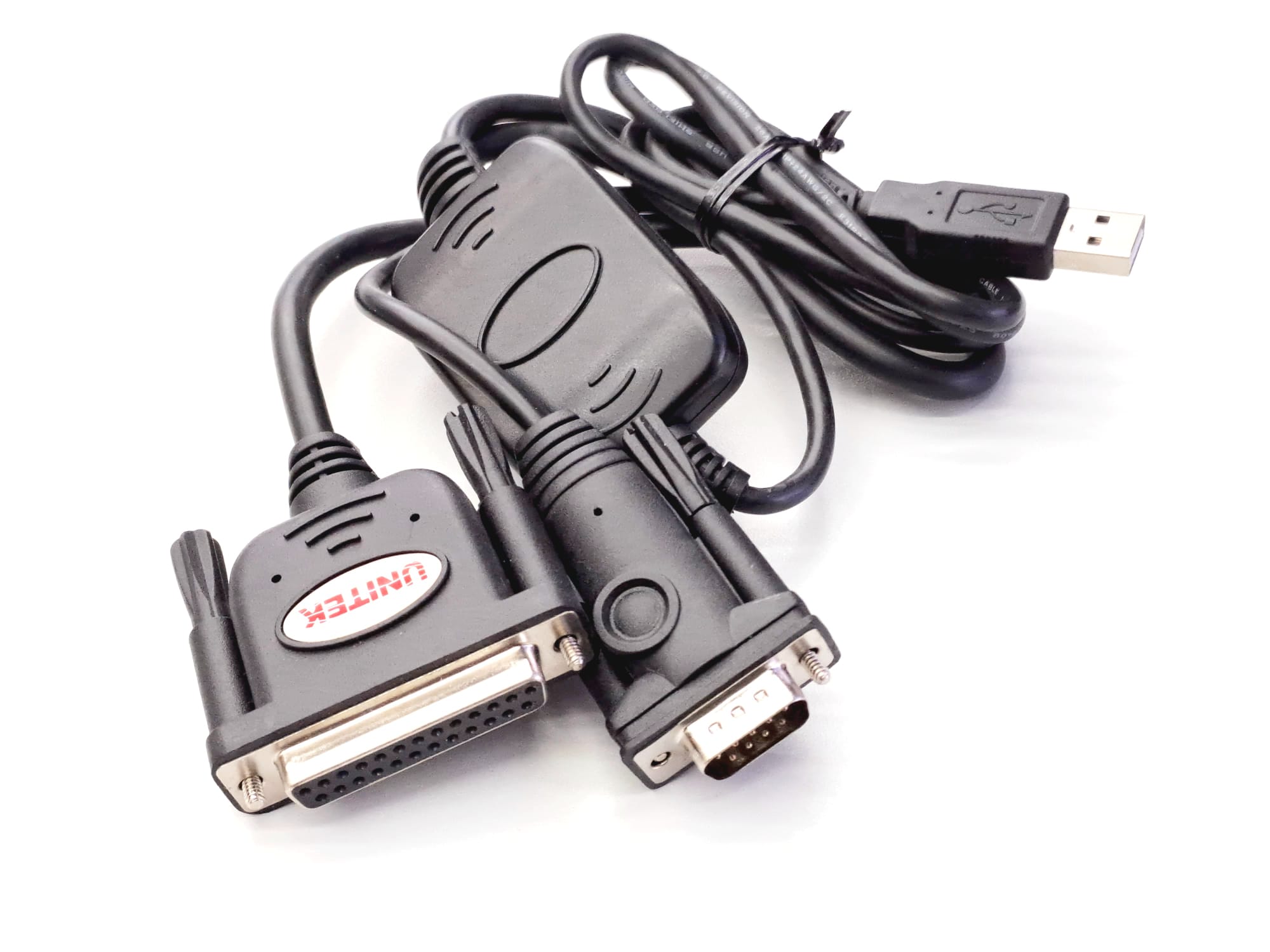 Y-107 USB2.0 AM to 1 Serial M + 1 Parallel Port F Adapter 1.8m