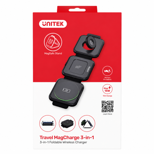 Unitek Travel Magnetic Wireless Charger 3-in-1