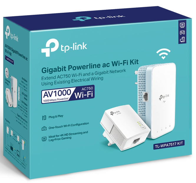 TP Link AV1000 Gigabit Powerline ac Wi-Fi Kit