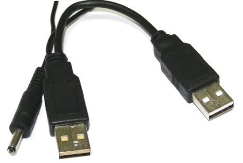 USB AM to AM + DC3.5 1.4m