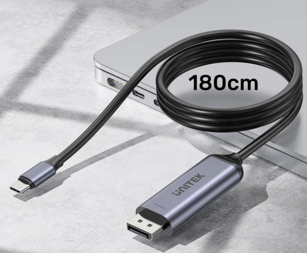 Unitek 8K USB-C to DisplayPort Bidirectional Cable 1.8m