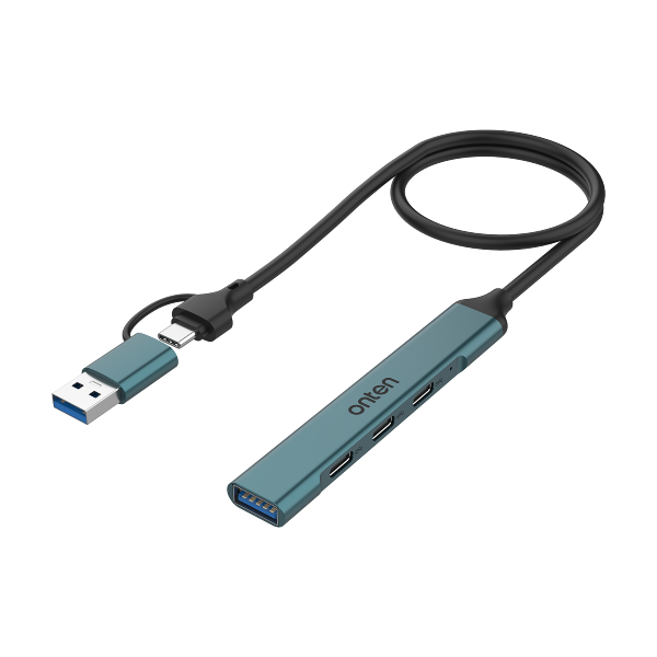 onten 4-in-2 Twins USB-C/A 3.0 4-Port Hub (1xUSB 3.0 + 3xUSB-C 5Gbps)