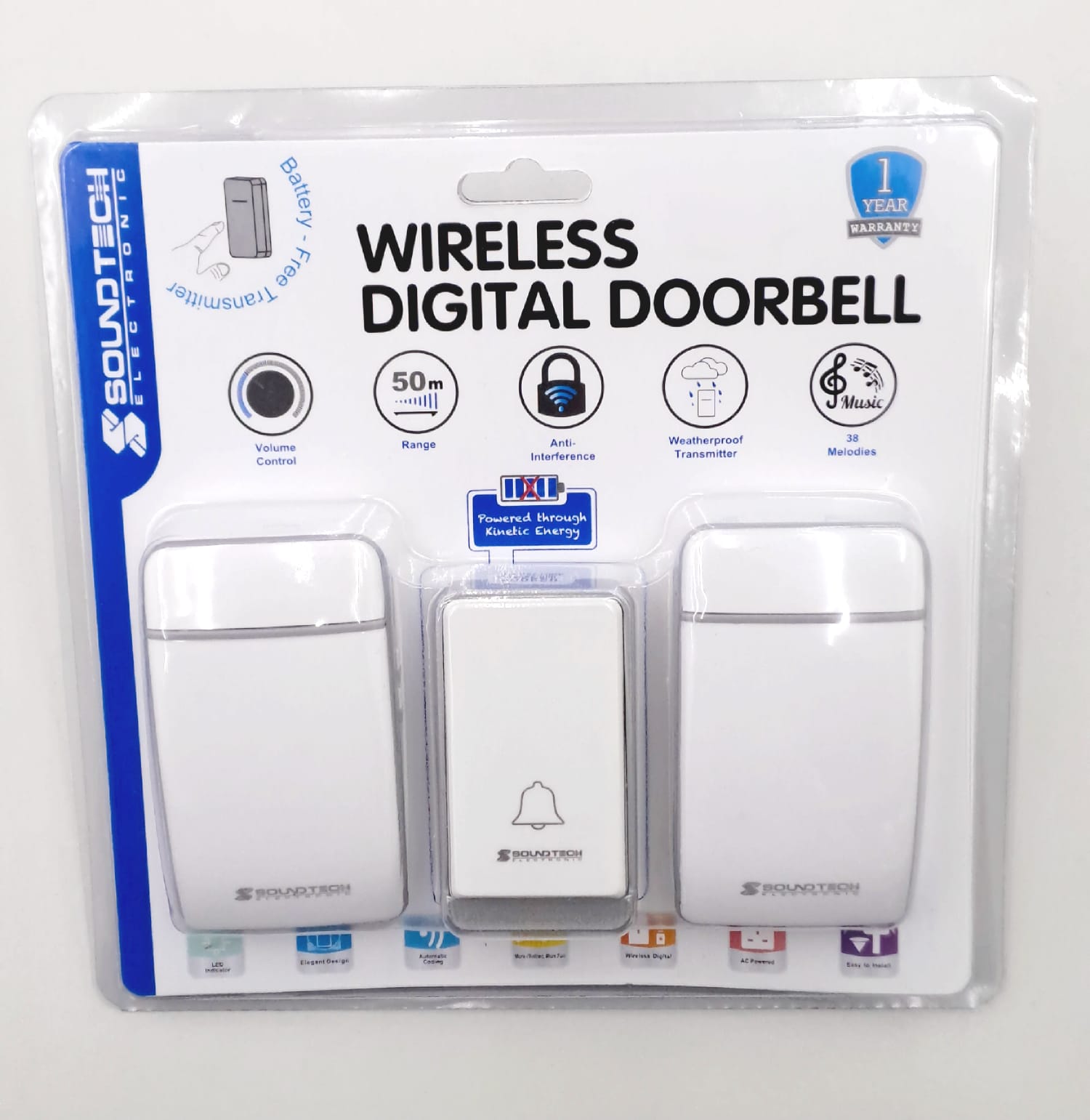 Soundtech Kinectic Wireless Digital Doorbell