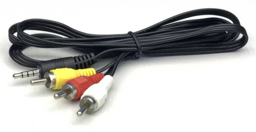 3.5mm 4 Pole to 3xRCA Plug Cable 1.2m