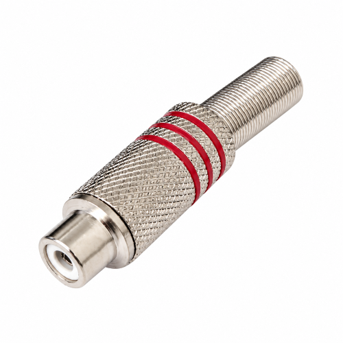RCA Jack Silver Red with Spring ID:7mm