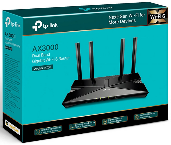 TP Link AX3000 Dual Band Gigabit Wi-Fi 6 Router
