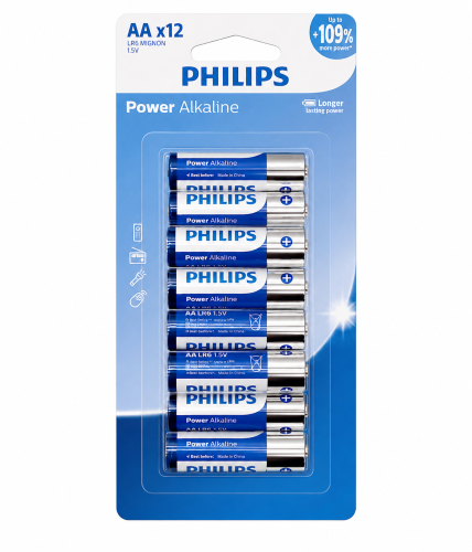 Philips Power 12AA 1.5V Alkaline Battery