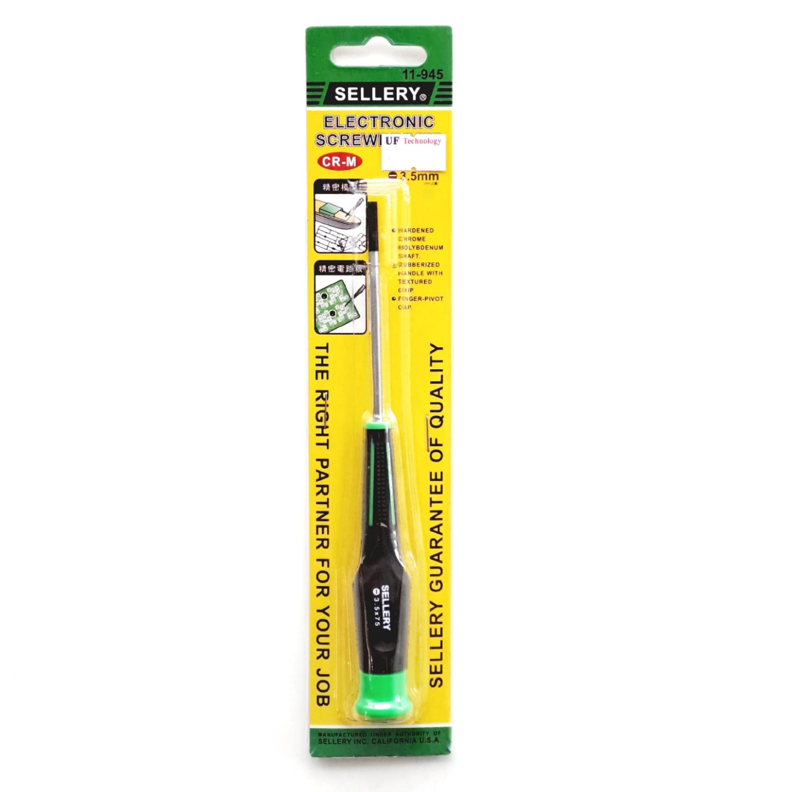 Sellery 11-945 Precision Screwdriver, Slotted 3.5mm