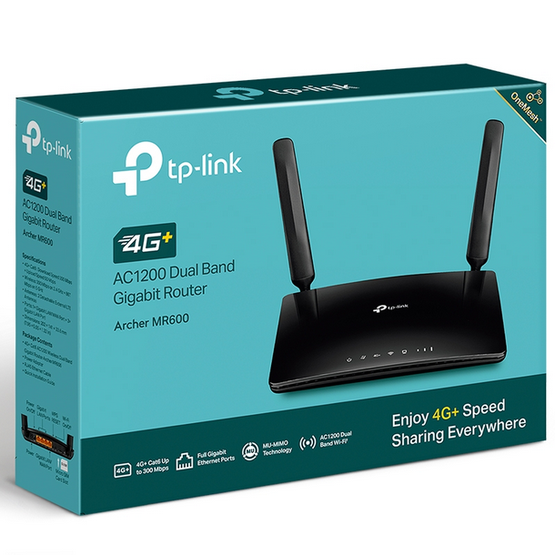 TP Link 4G+ Cat6 AC1200 Wireless Dual Band Gigabit Router