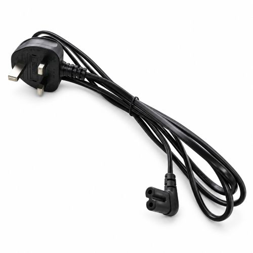 BS1363 UK 3 Pin Plug to Side Angle C7 2m (0.75mm²) with Safety Mark